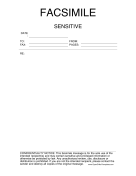 Confidentiality Fax Coversheet