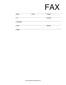 Fax Template Simple Lines