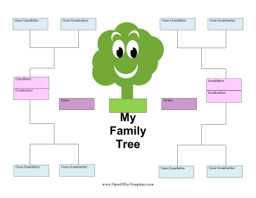 Kid Family Tree OpenOffice Template