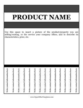 Product Tear-Off Flyer OpenOffice Template