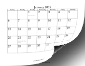 2019 Twelve-Month Calendar