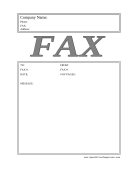 Big Gray Fax Cover Sheet