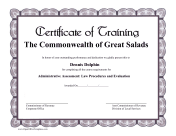 Certificate Of Training