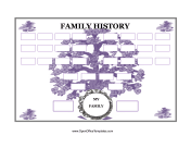 Family Tree with Purple Flowers