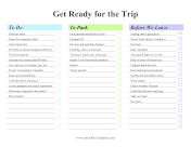 Get Ready For The Trip List