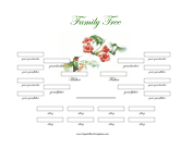 Illustrated 4-Generation Family Tree Siblings