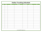 Online School Schedule