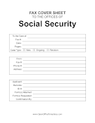 Social Security Case Fax