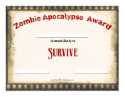 Zombie Survival Award