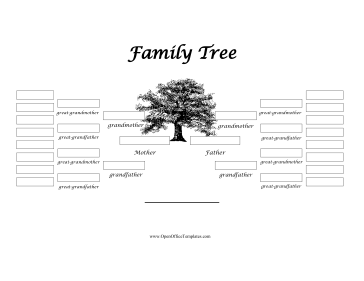 5 Generation Family Tree OpenOffice Template