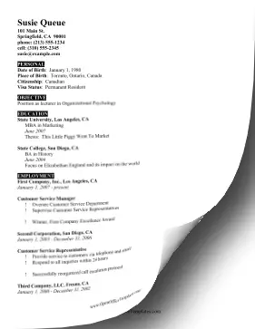 Academia CV OpenOffice Template