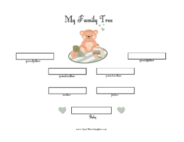 Baby Family Tree OpenOffice Template