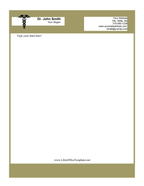 Caduceus Letterhead OpenOffice Template