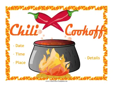 Chili BBQ Flyer OpenOffice Template