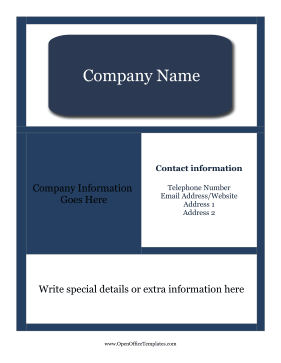 Company Flyer OpenOffice Template