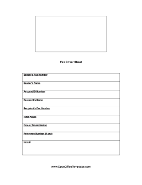 Detailed Account Fax Coversheet OpenOffice Template