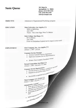 Education CV for Students OpenOffice Template