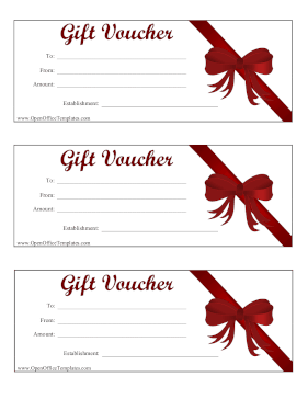 Elegant Gift Card OpenOffice Template