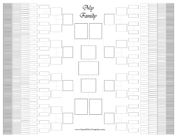 Family Tree 10 Generations OpenOffice Template