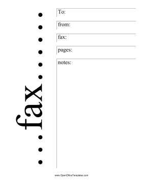 Fax Ellipses Coversheet OpenOffice Template