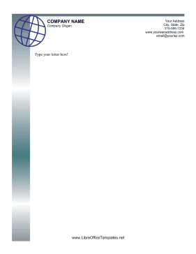 Globe Letterhead OpenOffice Template