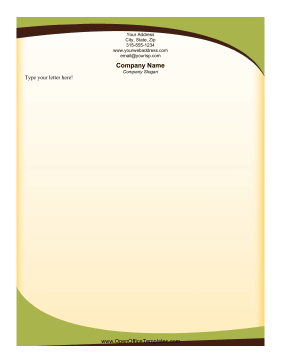 Green Swish Letterhead OpenOffice Template