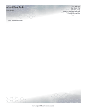 Honeycomb Design Letterhead OpenOffice Template
