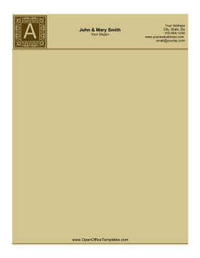 Letter A Letterhead OpenOffice Template