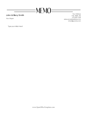 Letterhead With Memo Header OpenOffice Template