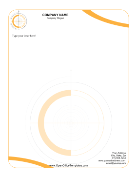 Orange Letterhead OpenOffice Template