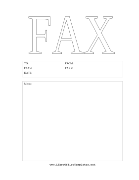 Outline Fax Cover Sheet OpenOffice Template