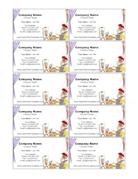 Painter Business Cards OpenOffice Template