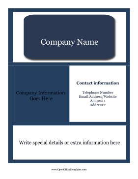 Professional Flyers OpenOffice Template