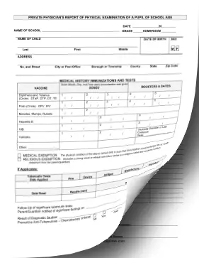 Student Physical Report OpenOffice Template