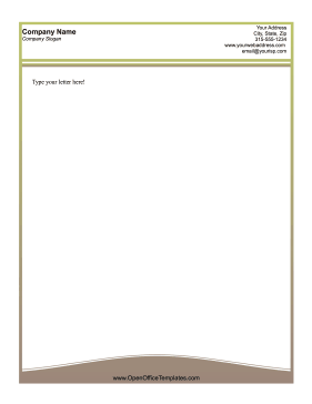 Tan Curve Business Letterhead OpenOffice Template