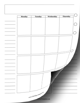 Two-Page Monthly Planner OpenOffice Template