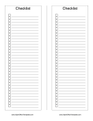 2-Column To Do Checklist
