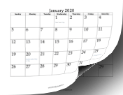 2020 Twelve-Month Calendar