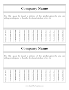 2 Flyers Per Page With Tear-Off Tabs OpenOffice Template