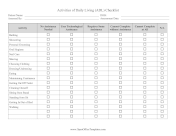 Activities Of Daily Living Checklist OpenOffice Template