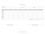 Approval Time Card One Week OpenOffice Template