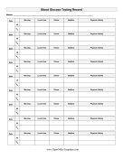 Blood Glucose Tracking Record
