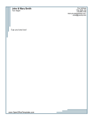 Blue Lines Business Letterhead