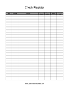 Check Register Vertical Long