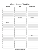 Clean By Room To Do List