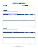 College Financial Worksheet