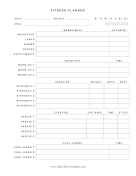 Comprehensive Fitness Planner