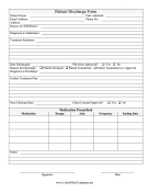 Discharge Form Medical Staff