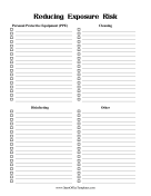 Exposure Prevention Checklist
