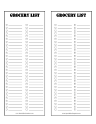 Fill-in-the-Blank Grocery List